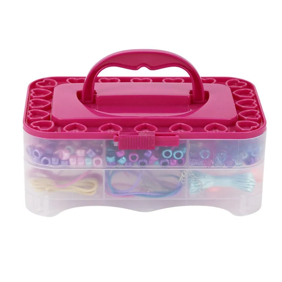 Coffret création de bijoux pour enfant avec boîte à bijoux et présentoir