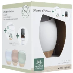Coffret diffuseur arômes Mességué bois naturel