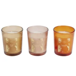 Coffret senteur 3 bougies 14H dans verre (2 modèles)