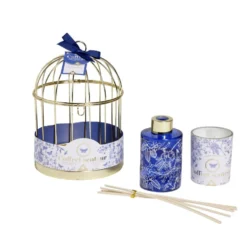 Coffret senteur sous cage diffuseur/bâtonnets/bougie (3 modèles)