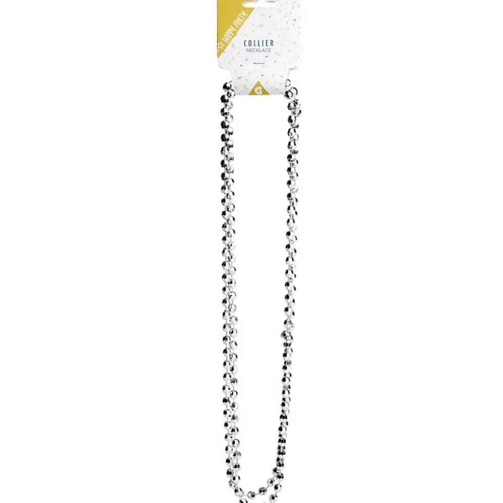 Collier mini boules à facettes disco L80cm