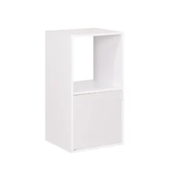 Colonne en bois 2 cases Adam blanche 30xP29,5xH60,5cm