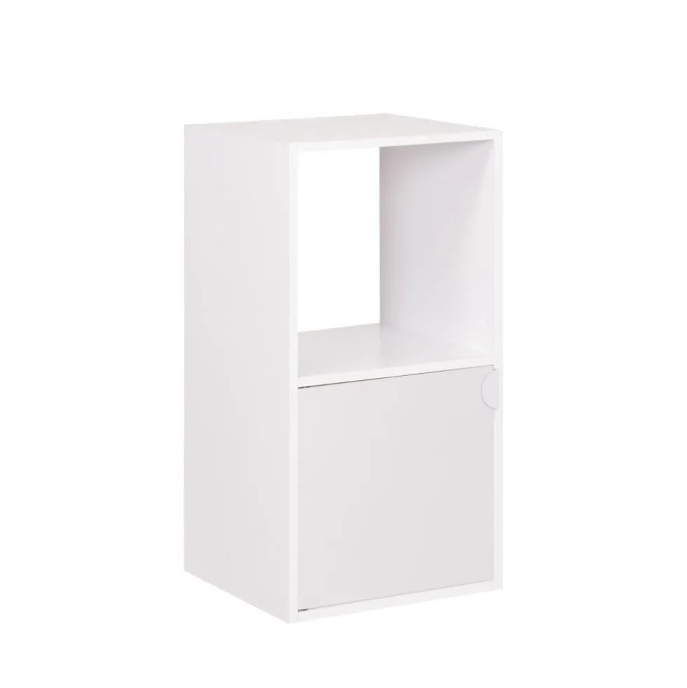 Colonne en bois 2 cases Adam blanche 30xP29,5xH60,5cm