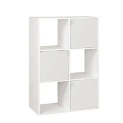 Colonne en bois 6 cases Adam blanc 60xP29,5xH90cm
