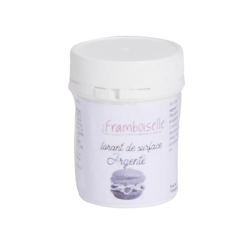 Colorant alimentaire de surface couleur argenté - pot de 5gr