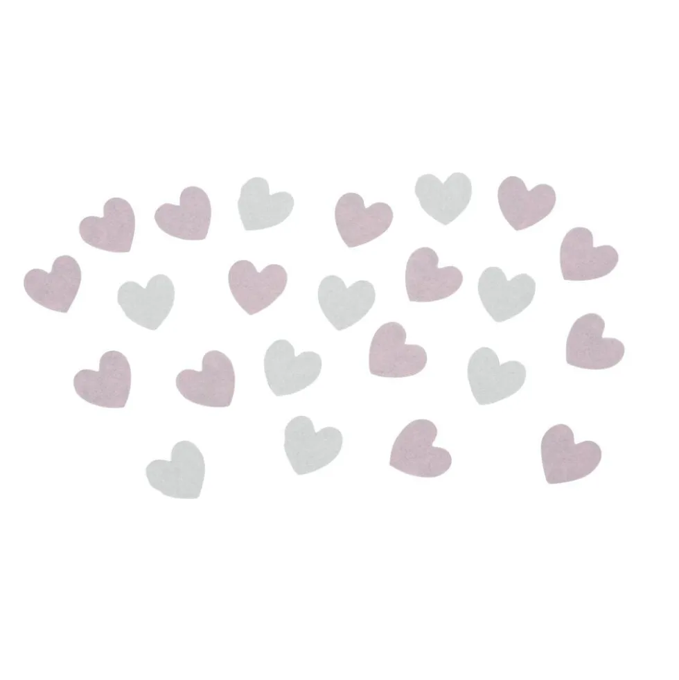 Confetti coeur rose et blanc 30g