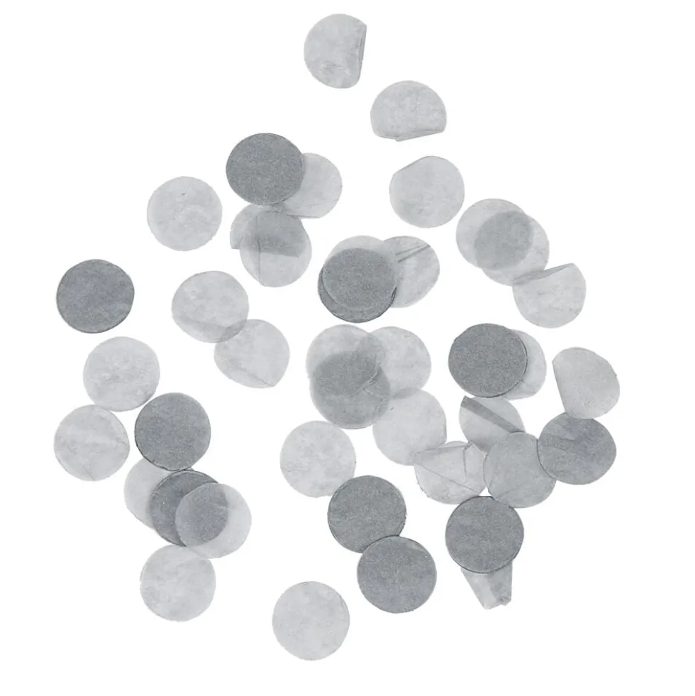 Confettis en papier rond gris ø 2 cm