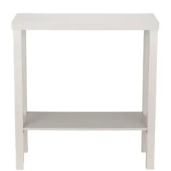 Console en bois Garry 2 niveaux blanche L71xP29,5xH74,6cm
