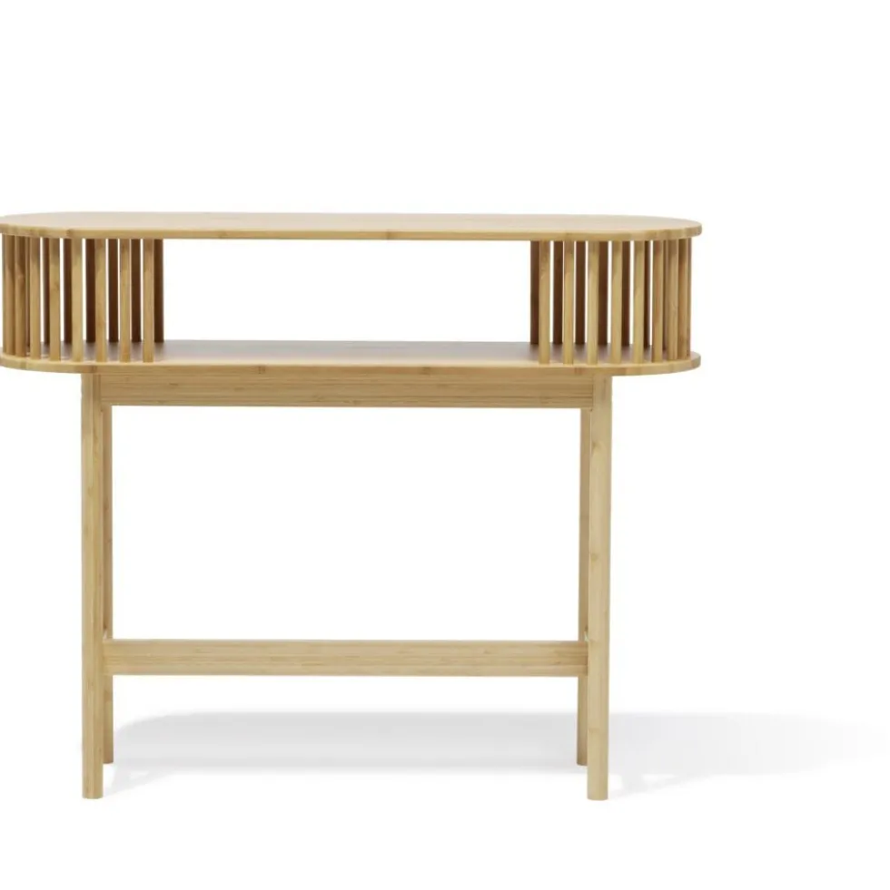 Console Gaïa bambou naturel - L100xP30xH80cm