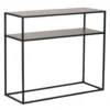 Console métal et Bois Luffi 2 niveaux 80x30xH68,5cm