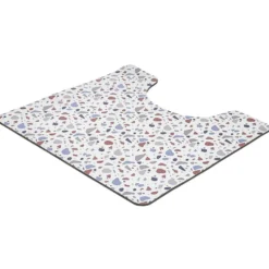 Contour WC PVC motif terrazzo blanc marron bleu 49,5x15cm