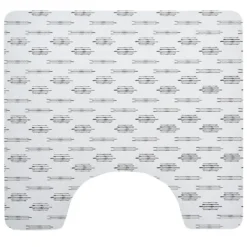 Contour WC PVC motif terrazzo noir et blanc 49,5x15cm