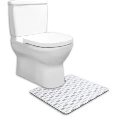 Contour WC PVC motif terrazzo noir et blanc 49,5x15cm