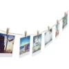 Corde à photo 10m avec 60 pinces en bois