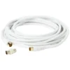 Cordon antenne blanc L.5 m avec adaptateur