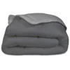 Couette légère 2 personnes bicolore gris 220x240cm