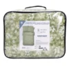 Couette 2 personnes 240x220cm avec 2 taies d'oreiller polyester motif floral vert