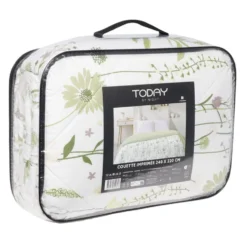 Couette 2 personnes 240x220cm imprimé motif floral (4 modèles)
