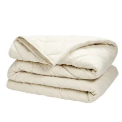 Couette 2 personnes 240x220cm tempérée microfibre lavée toucher doux uni beige
