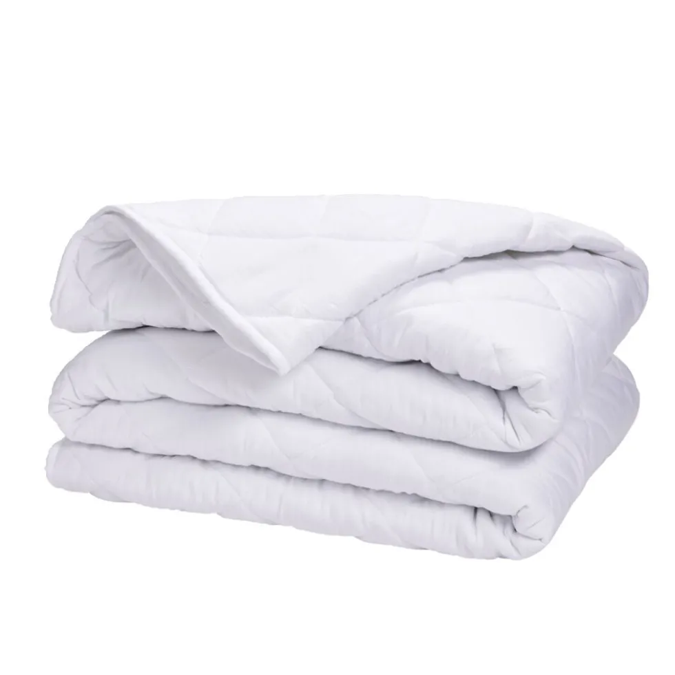 Couette 2 personnes 240x220cm tempérée microfibre lavée toucher doux uni blanc
