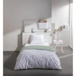 Couette 1 personne 140x200cm imprimé motif (4 modèles)