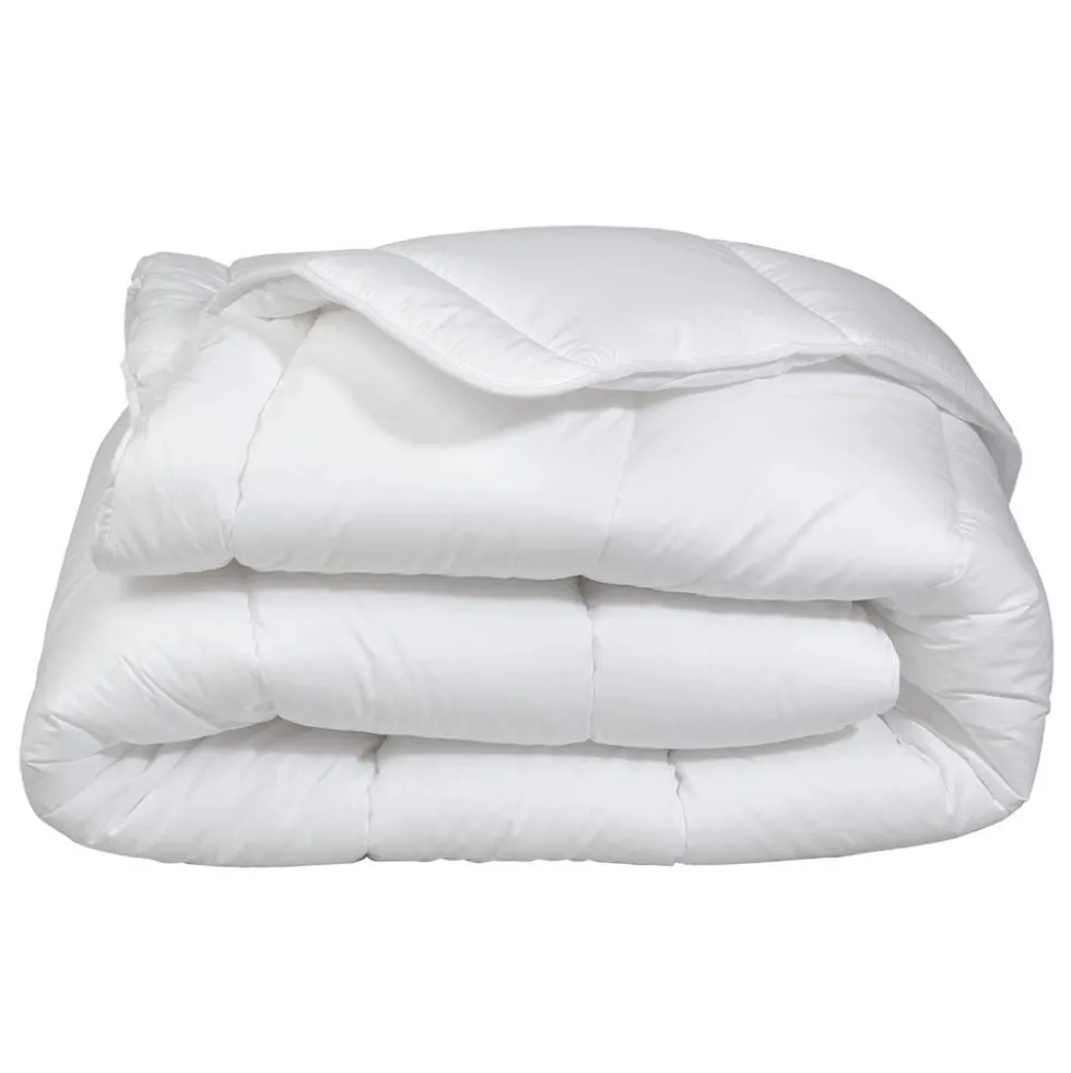 Couette 1 place blanche chaude anti acariens 450 g/m² 140x200 cm