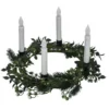 Couronne centre de table eucalyptus artificiel avec chandelle LED x4