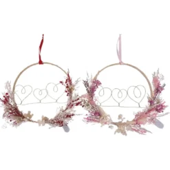 Couronne de fleurs séchées Ø25 cm