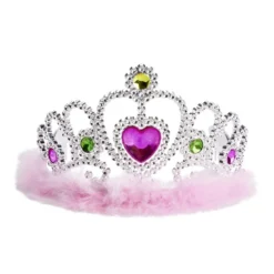 Couronne de princesse fourrure rose