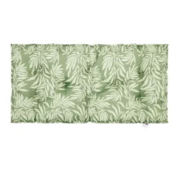 Coussin assise format palette motif feuillage 120x60xH8cm
