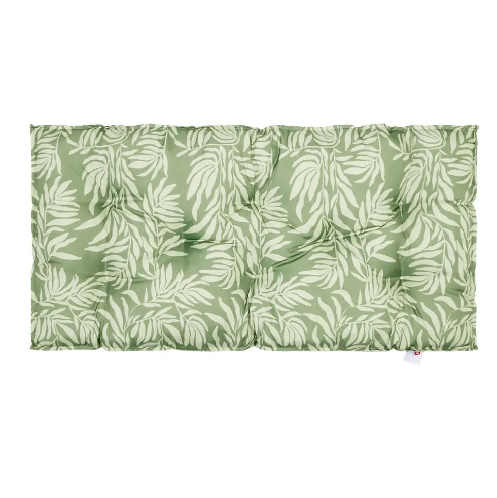 Coussin assise format palette motif feuillage 120x60xH8cm