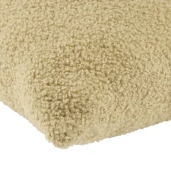 Coussin carré bouclette beige 45x45cm