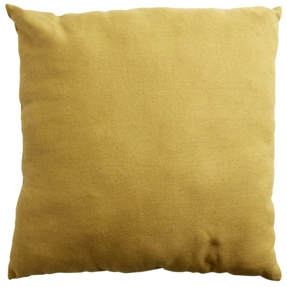 Coussin carré déperlant jaune ocre 40x40cm