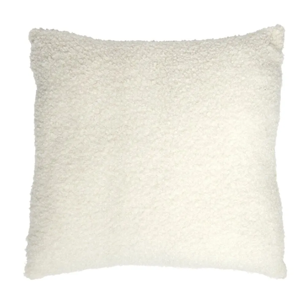 Coussin carré effet laine bouclette 40x40cm (3 modèles)