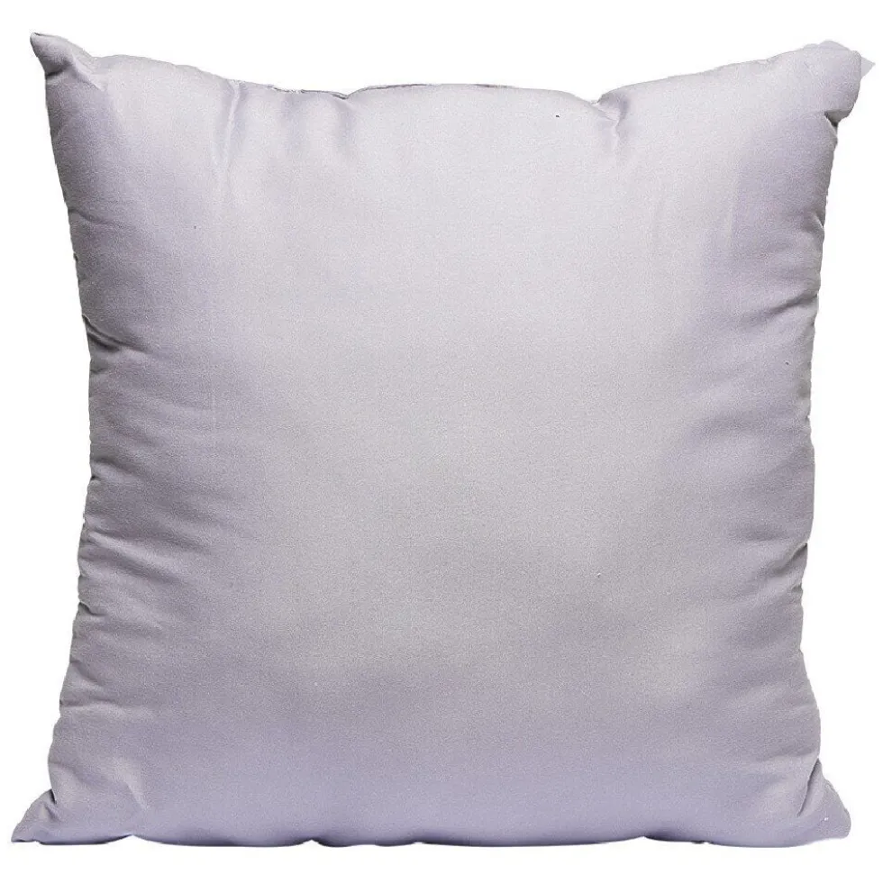 Coussin carré en polyester gris