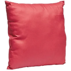 Coussin carré en polyester rouge