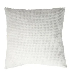 Coussin carré quadrillage chenille 45x45cm (3 modèles)