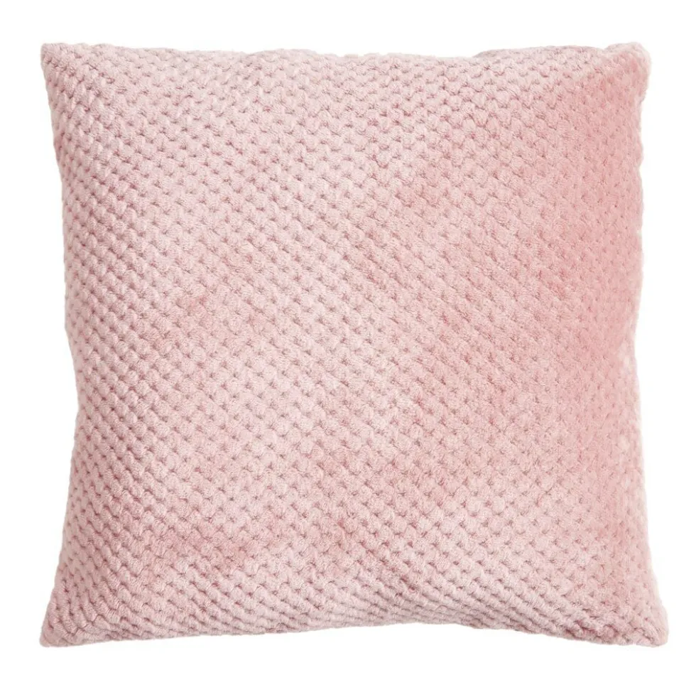 Coussin carré uni texture relief 45x45cm (4 modèles)