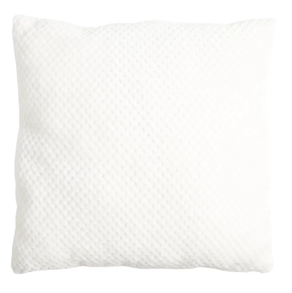 Coussin carré uni texture relief 45x45cm (4 modèles)