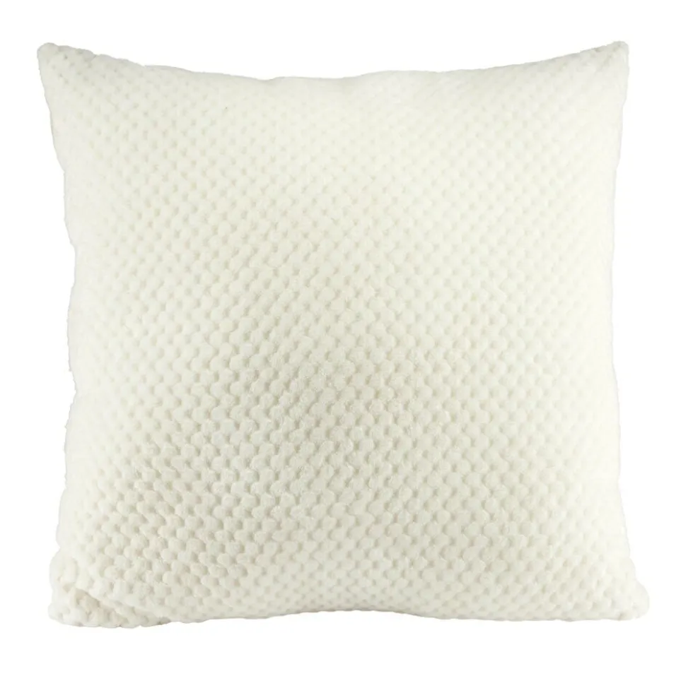 Coussin carré uni texture relief 45x45cm (4 modèles)