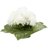 Coussin chrysanthème artificiel 15 têtes blanc