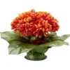 Coussin chrysanthème artificiel 15 têtes orange