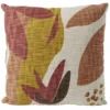 Coussin déco art floral 45x45cm orange