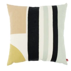 Coussin déco art organique 45x45cm beige