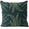 Coussin déco feuille 45x45cm vert