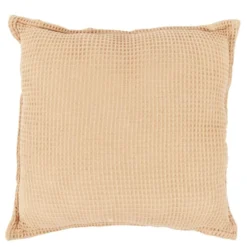 Coussin déco nid d'abeille 45x45cm orange