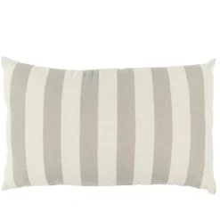 Coussin déco 30x50cm bayadères beige