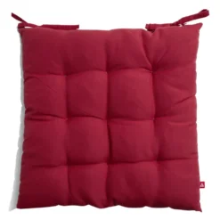 Coussin de chaise 40x40cm à nouettes rouge