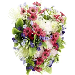 Coussin de fleurs forme coeur - Fleurs artificielles - Rose