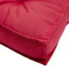 Coussin de sol assise carrée matelassée rouge 45x45cm